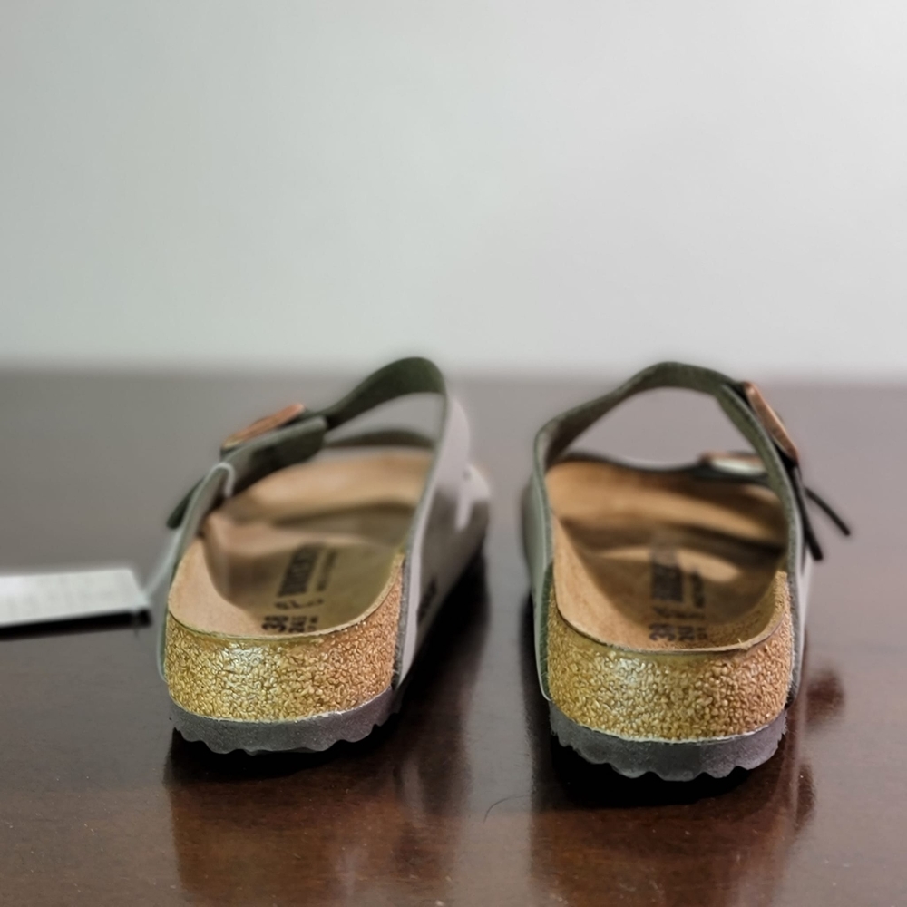 Birkenstock Arizona Women's Sandals Slides Shoes 38 US 7 7.5 Stone Suede Leather - Picture 10 of 12